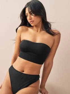 Zwart/lichtroze - Naadloze bandeau ultiem comfort beha's verpakking van 2