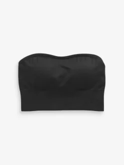 Zwart/lichtroze - Naadloze bandeau ultiem comfort beha's verpakking van 2