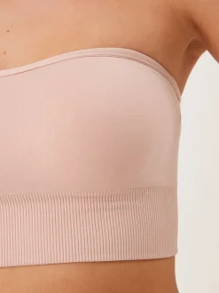 Zwart/lichtroze - Naadloze bandeau ultiem comfort beha's verpakking van 2