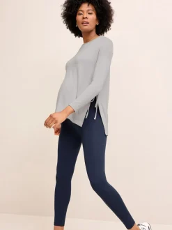 Zwart/marineblauw - 2 Must-have zwangerschapsleggings