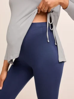 Zwart/marineblauw - 2 Must-have zwangerschapsleggings