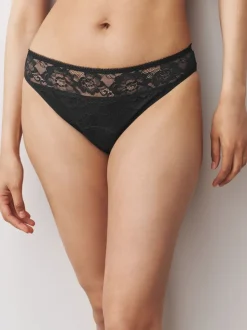 Zwart/paarsrood - All Over Lace Medium Flow Periode Knickers 2 Pack