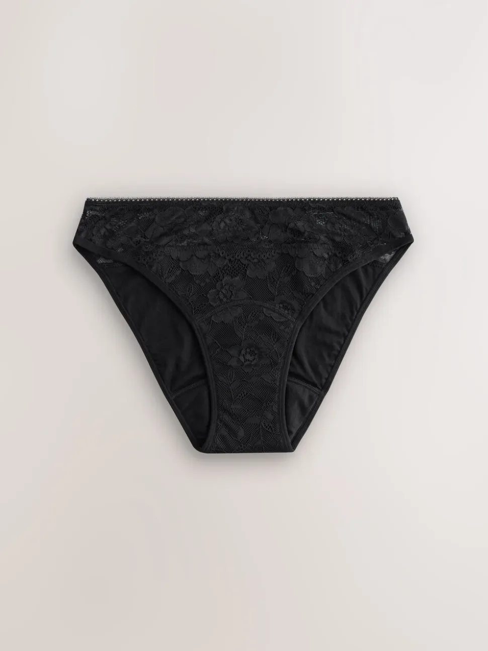 Zwart/paarsrood - All Over Lace Medium Flow Periode Knickers 2 Pack