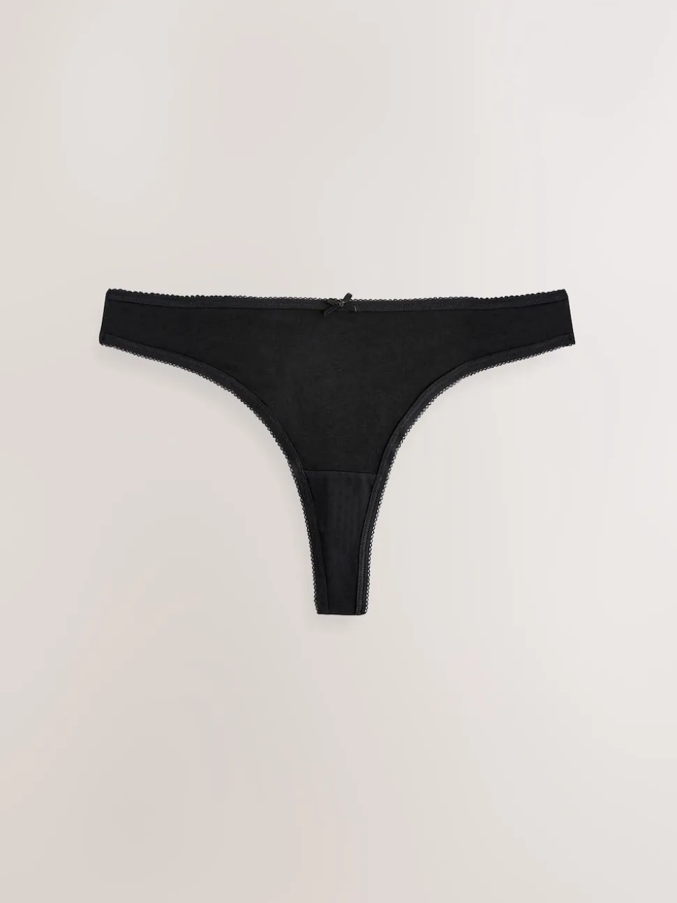 Zwart/pastelroze huidskleur/wit - Set van 7 slips met hoog katoengehalte