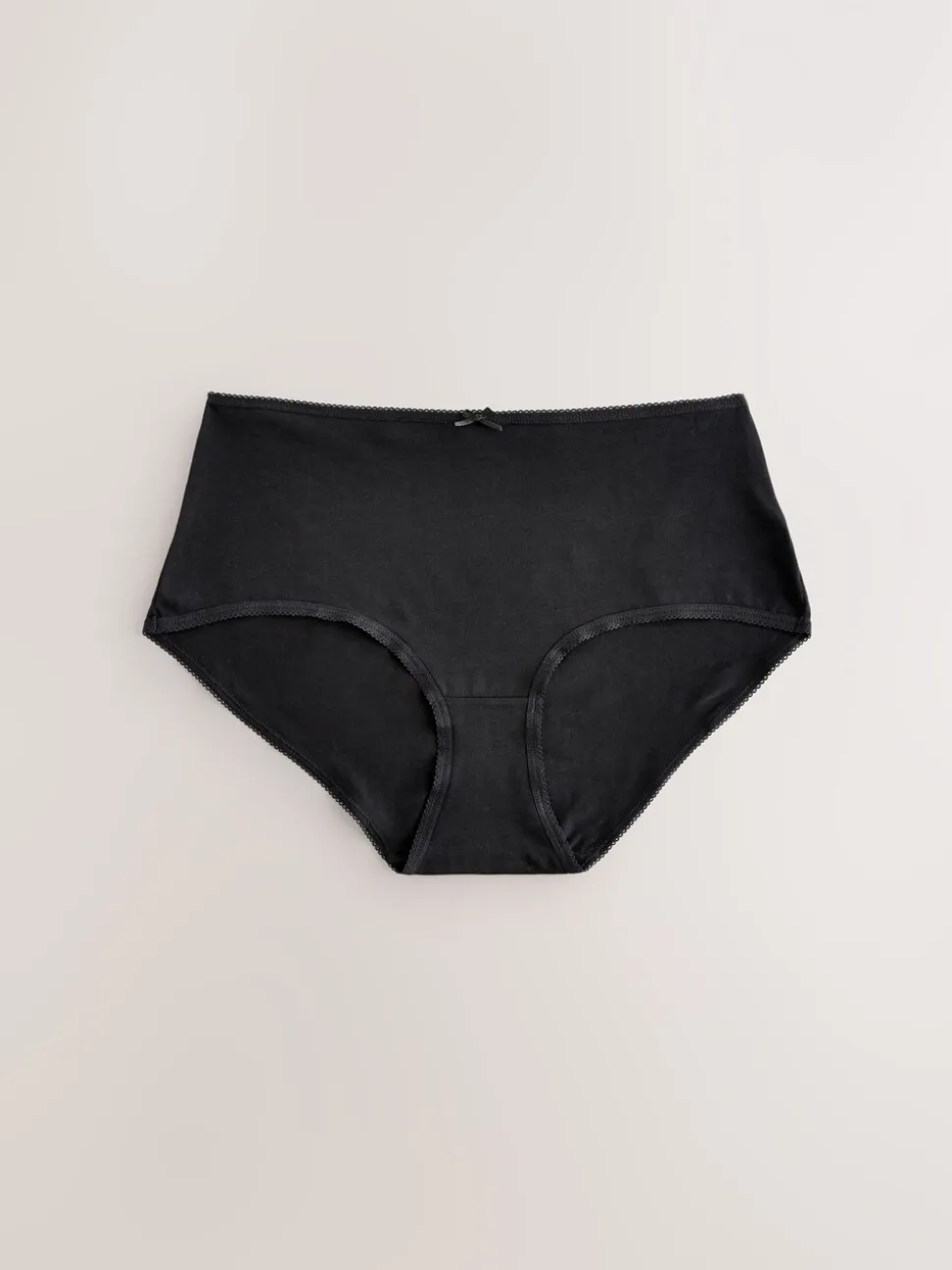 Zwart/pastelroze huidskleur/wit - Set van 7 slips met hoog katoengehalte