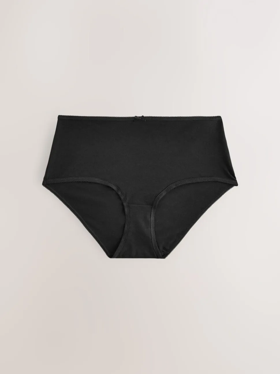 Zwart/pastelroze huidskleur/wit - Set van 5 slips met hoog katoengehalte