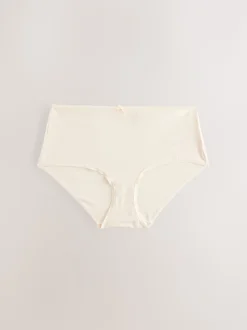 Zwart/pastelroze huidskleur/wit - Set van 5 slips met hoog katoengehalte