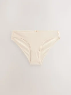 Zwart/pastelroze huidskleur/wit - Set van 7 slips met hoog katoengehalte