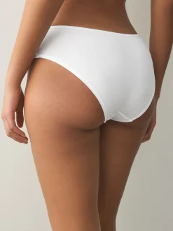 Zwart/pastelroze huidskleur/wit - Set van 5 slips met hoog katoengehalte