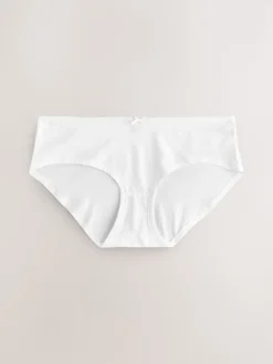 Zwart/pastelroze huidskleur/wit - Set van 5 slips met hoog katoengehalte