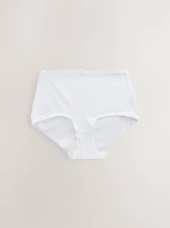 Zwart/pastelroze huidskleur/wit - Set van 5 slips met hoog katoengehalte