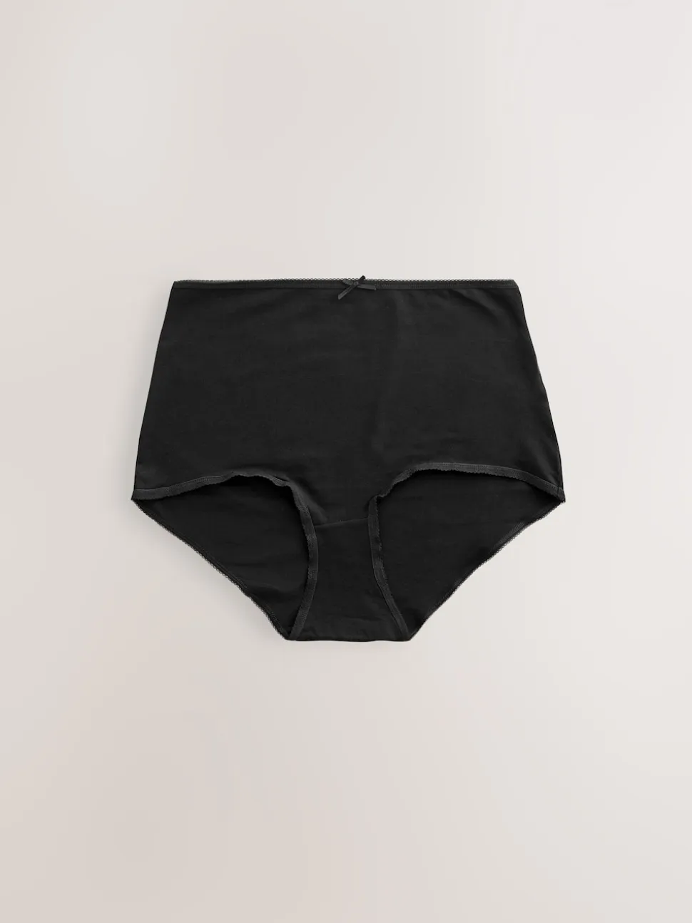 Zwart/pastelroze huidskleur/wit - Set van 7 slips met hoog katoengehalte