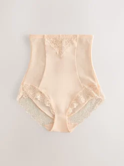 Zwart/pastelroze huidskleur - Femina vormende slip met buikcorrectie 2 stuks
