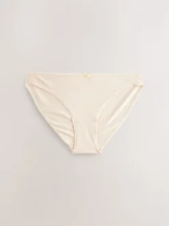 Zwart/pastelroze huidskleur/wit - Set van 7 slips met hoog katoengehalte
