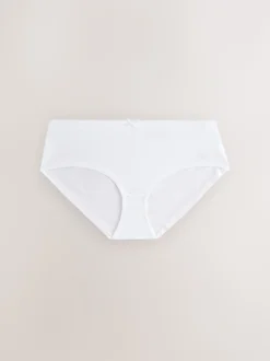 Zwart/pastelroze huidskleur/wit - Set van 7 slips met hoog katoengehalte
