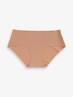 Zwart/Praline Huidskleur/Chocolade Huidskleur - Geen zichtbare onderbroeklijn comfortabele slips verpakking van 3