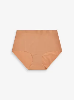Zwart/Praline Huidskleur/Chocolade Huidskleur - Geen zichtbare onderbroeklijn comfortabele slips verpakking van 3