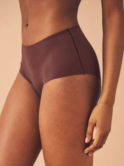 Zwart/Praline Huidskleur/Chocolade Huidskleur - Geen zichtbare onderbroeklijn comfortabele slips verpakking van 3
