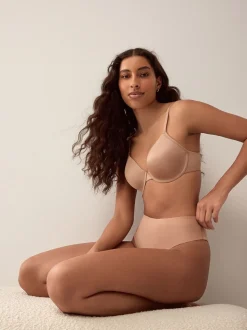 Zwart/Praline Huidskleur/Chocolade Huidskleur - Geen zichtbare onderbroeklijn comfortabele slips verpakking van 3