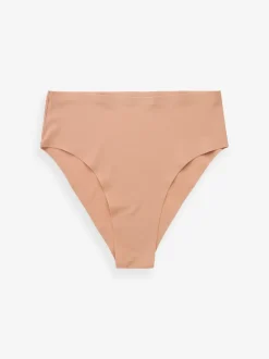 Zwart/Praline Huidskleur/Chocolade Huidskleur - Geen zichtbare onderbroeklijn comfortabele slips verpakking van 3
