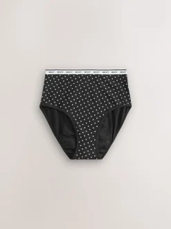 Zwart/rood hart - 2 menstruatieslips voor hevige bloeding
