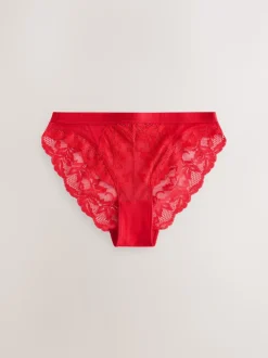 Zwart/rood/crème - 3 Kanten slips