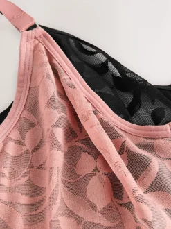Zwart/roze - DD-G Lace Non Pad Full Cup Bras 2 Pack