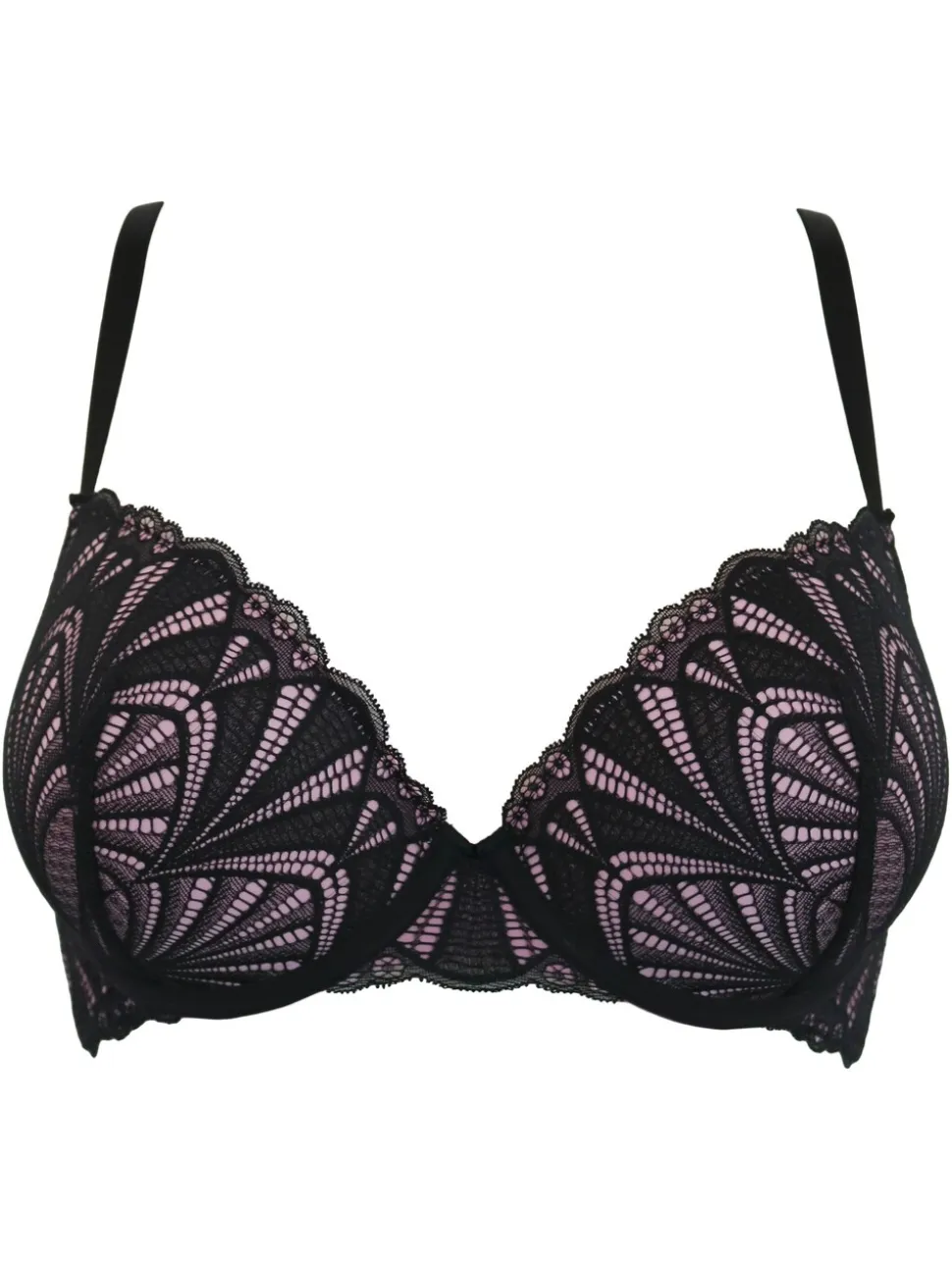 Zwart/roze - Pour Moi New Romance beha