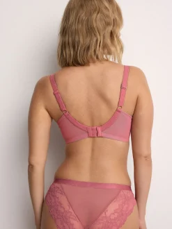 Zwart/roze - Verpakking van 2 kanten beha's cup DD+