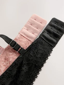 Zwart/roze - Verpakking van 2 lichte ultiem comfort beha's zonder beugel