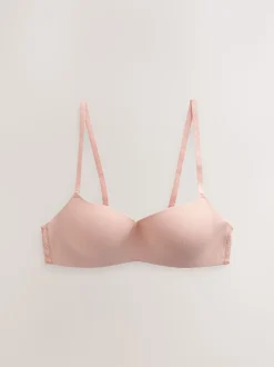 Zwart/roze - Verpakking van 2 lichte ultiem comfort beha's zonder beugel
