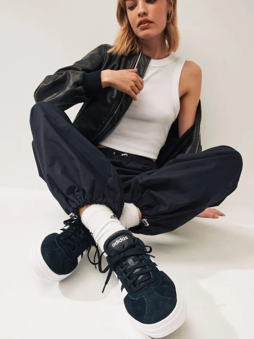 Zwart/wit - Adidas Vl Court Bold sneakers
