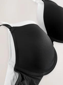 Zwart/wit - A-E Afvlakkende Ultimate Comfort Beha's 2 Verpakking