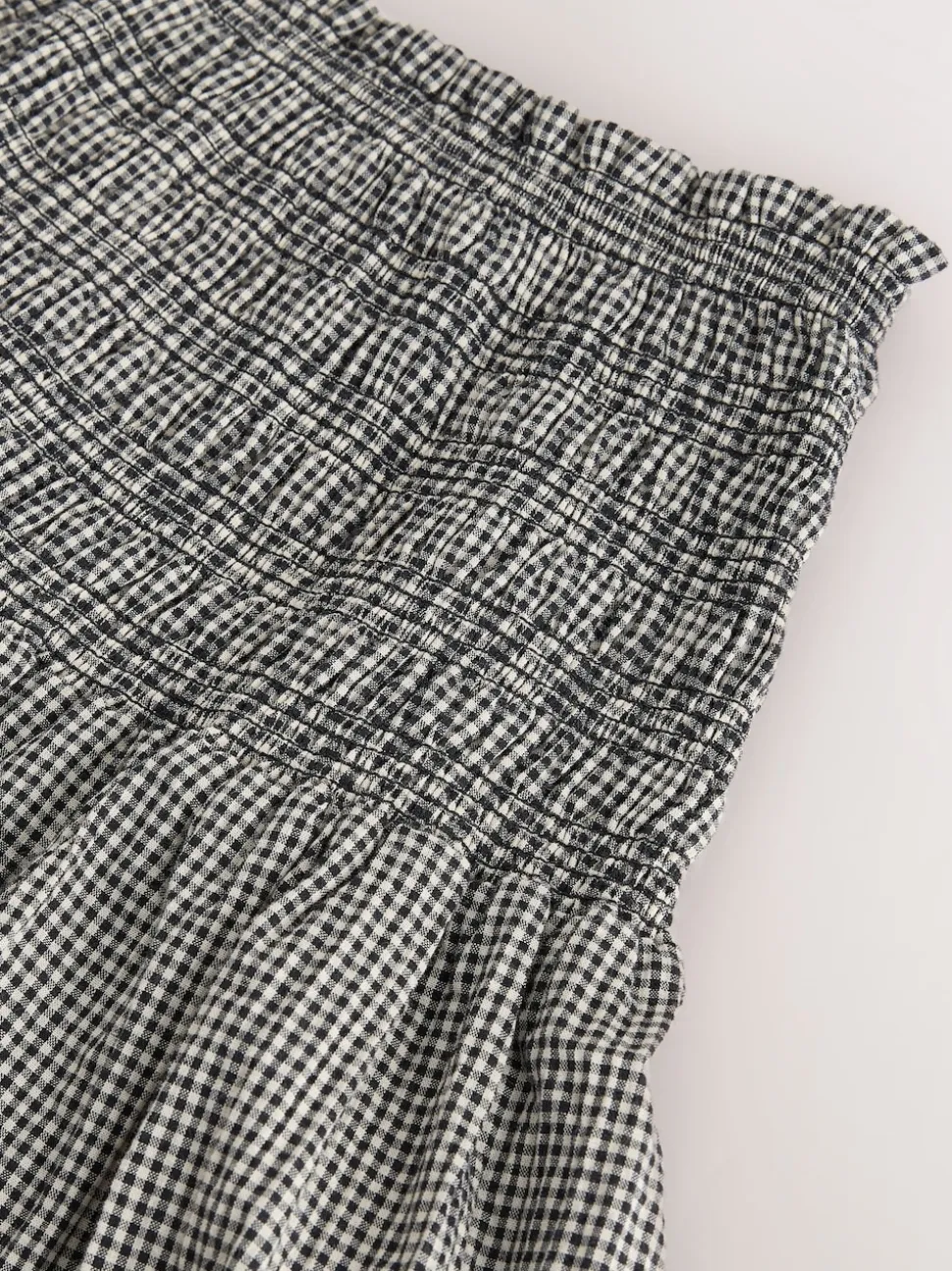 Zwart/wit - Drop Waist Gingham Maxi Skirt