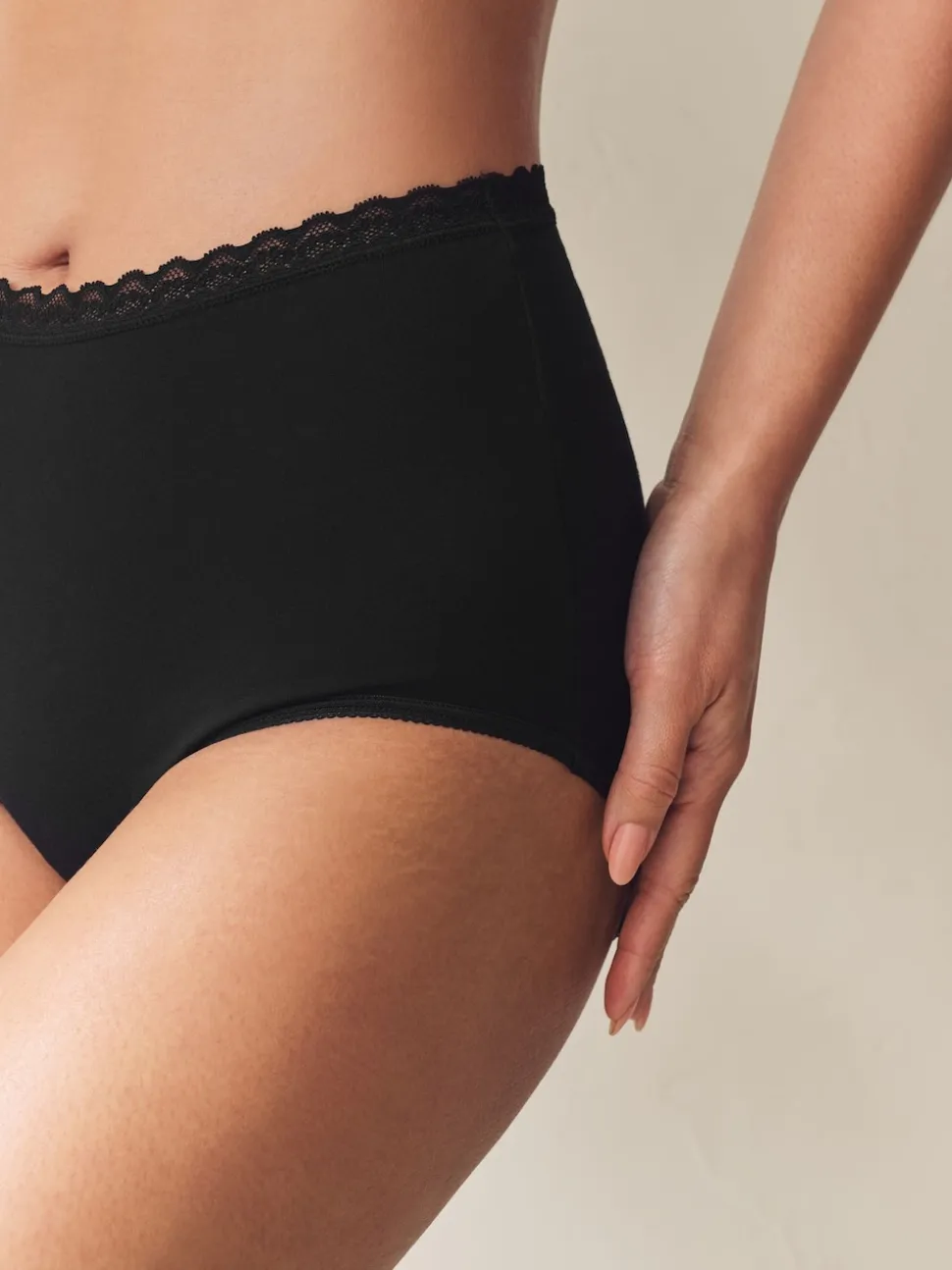 Zwart/wit - Menopause Friendly Cooling Knickers 2 Pack