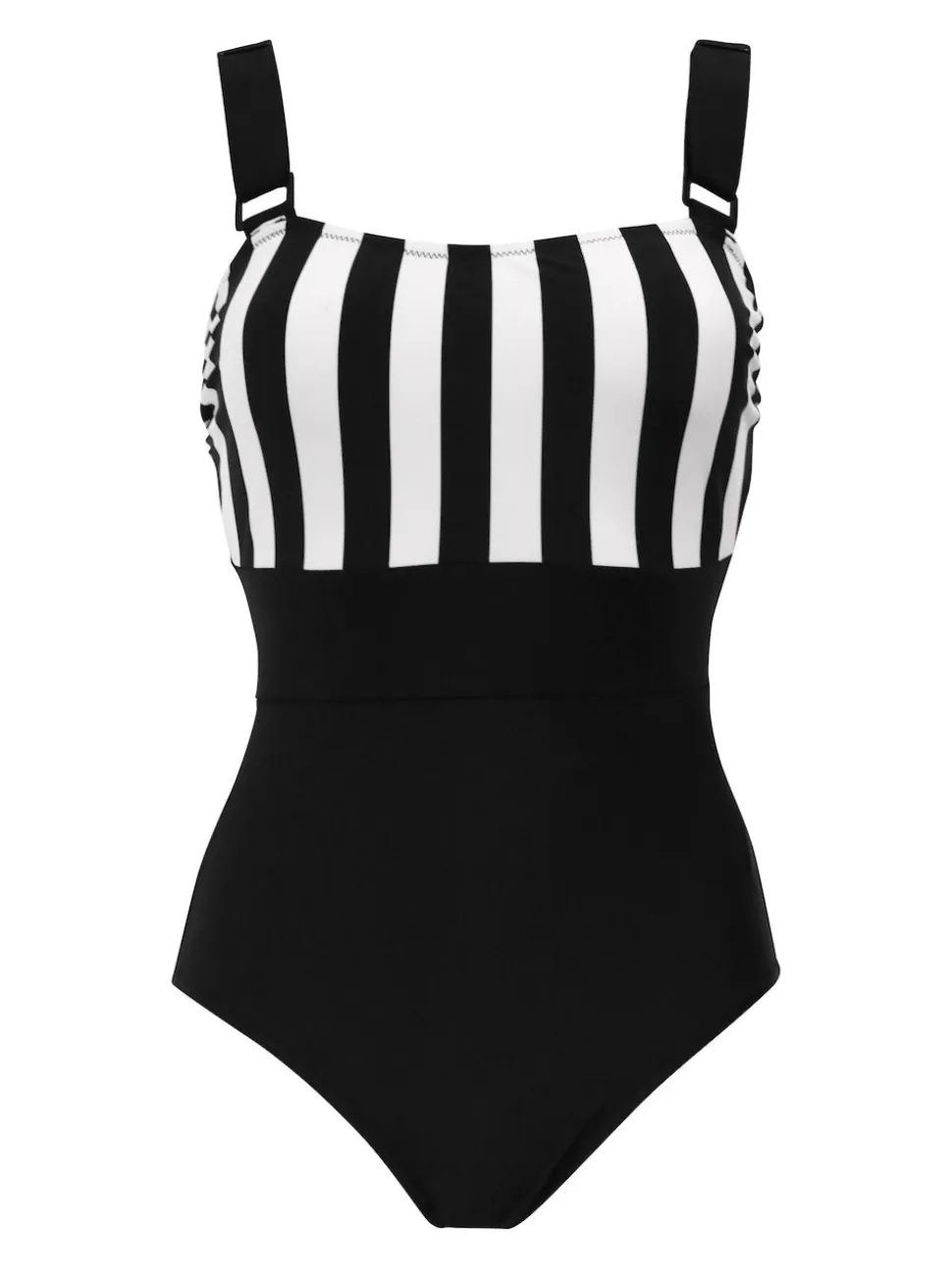 Zwart/wit - Pour Moi Palm Springs corrigerend badpak met kleurvlakken