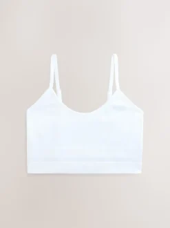 Zwart/wit - Seamless Rib Long Line Bralette 2 Pack