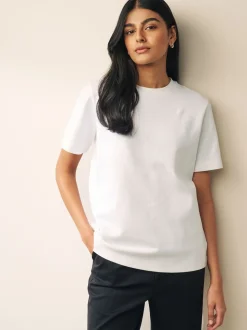 Zwart/wit - Verpakking van 2 dikke T-shirts met korte mouwen