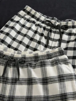 Zwart/wit - Verpakking van 2 pyjama's met korte mouwen van 100% katoen