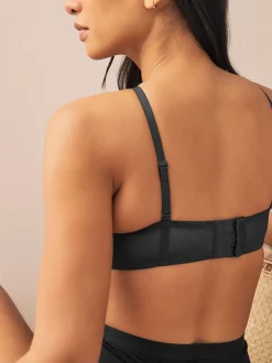Zwart/wit - Verpakking van 2 strapless multiway beha's met lichte vulling in cupmaten A-E
