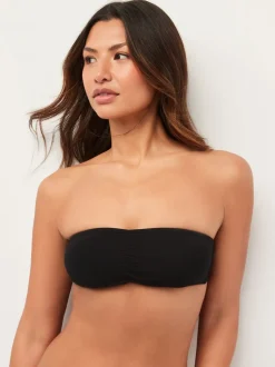 Zwart/wit - Verpakking van 2 katoenrijke bandeau ultimate comfort beha's