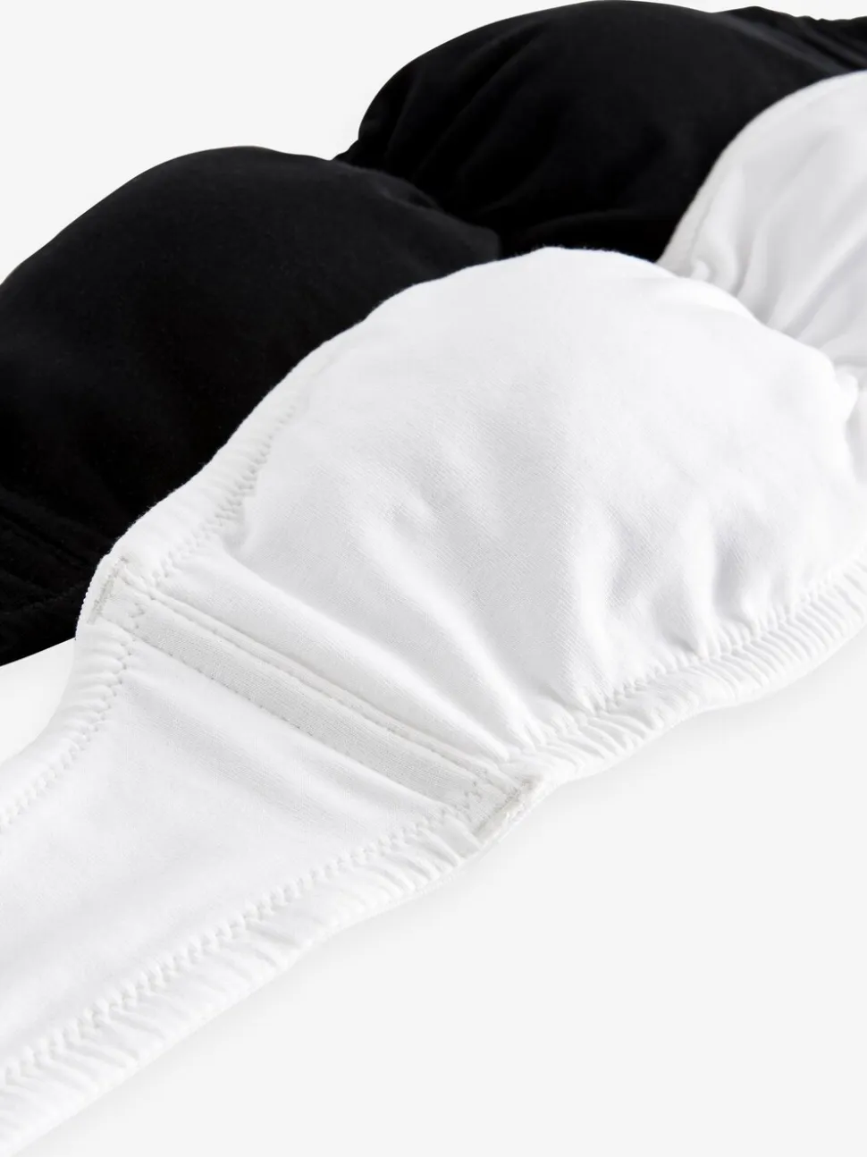 Zwart/wit - Verpakking van 2 katoenrijke bandeau ultimate comfort beha's
