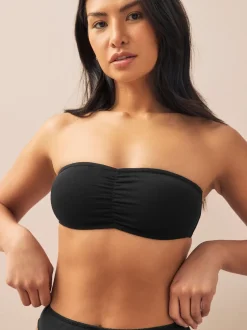 Zwart/wit - Verpakking van 2 katoenrijke bandeau ultimate comfort beha's