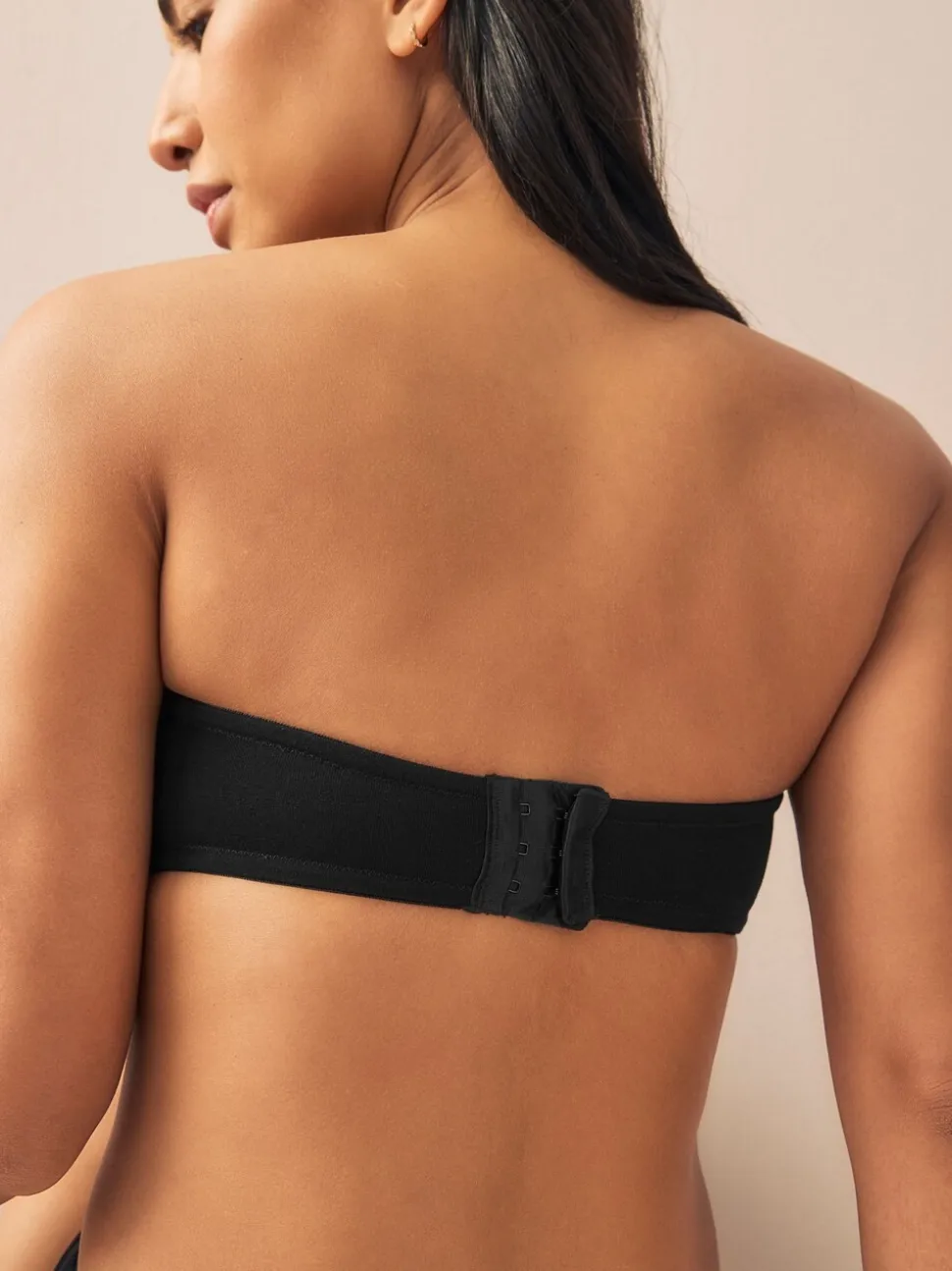 Zwart/wit - Verpakking van 2 katoenrijke bandeau ultimate comfort beha's
