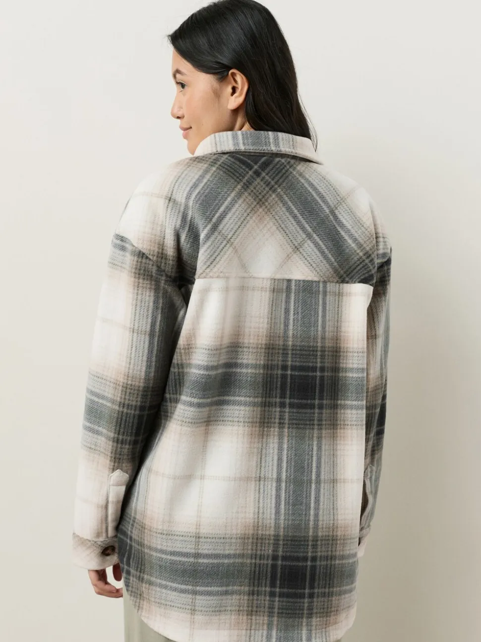 Zwart/wit geruit - Polar Fleece Shacket