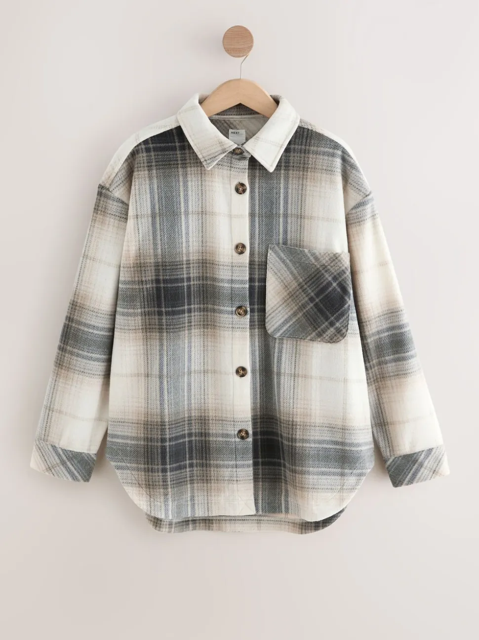 Zwart/wit geruit - Polar Fleece Shacket