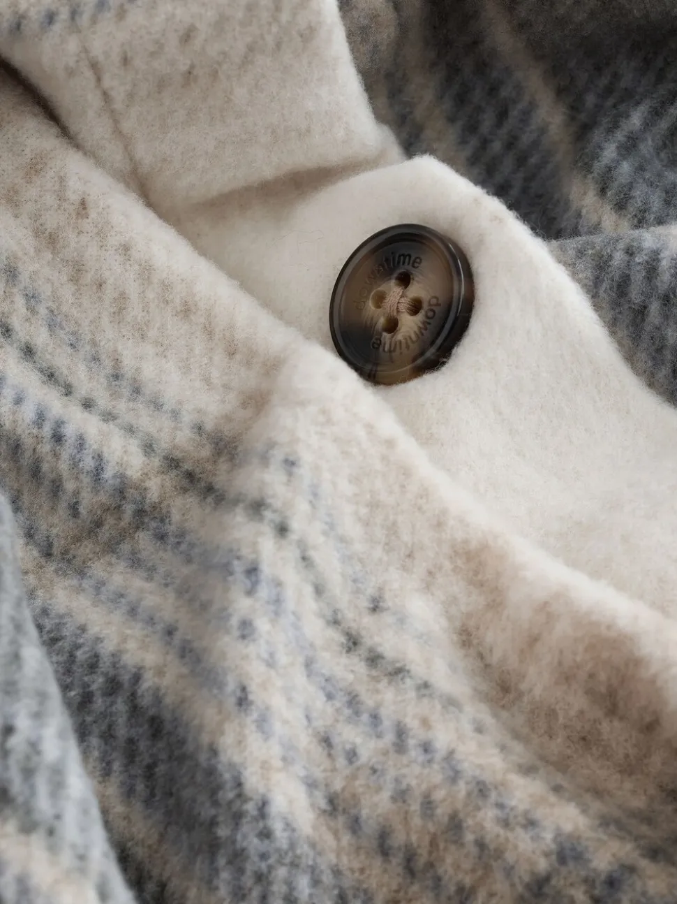 Zwart/wit geruit - Polar Fleece Shacket