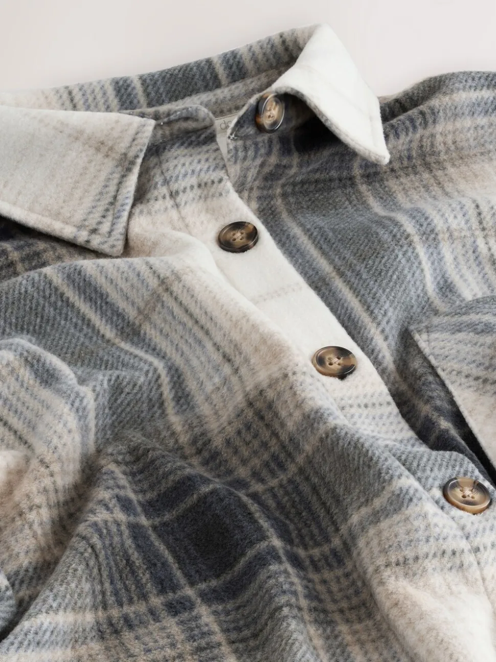 Zwart/wit geruit - Polar Fleece Shacket