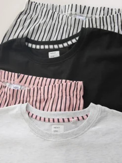 Zwart/wit gestreept - Short Sleeve Pyjamas 2 Pack