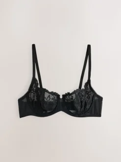 Zwart/wit/nude - Non Pad Lace Balcony Bras 3 Pack